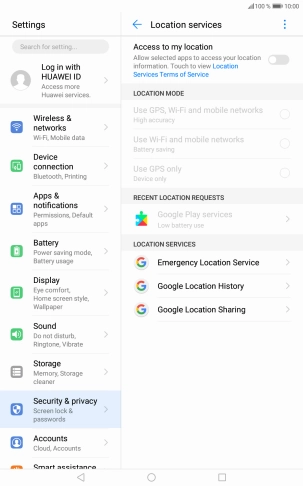 Press the indicator next to 