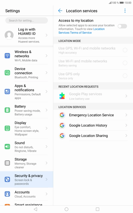 Press the indicator next to 