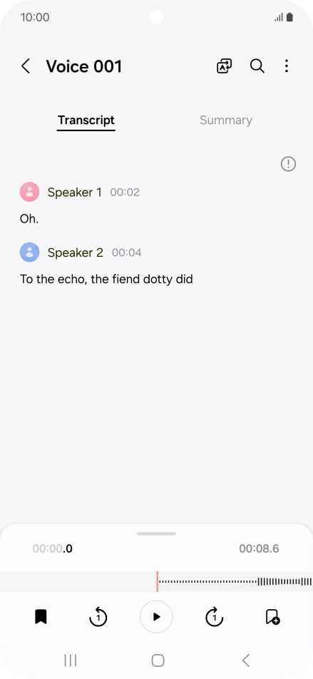 To view a summary of the text, press Summary.