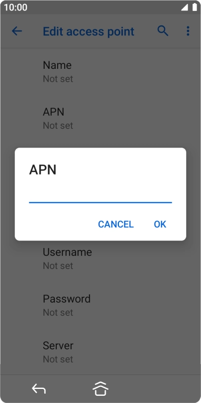 Key in everywhere and press OK.