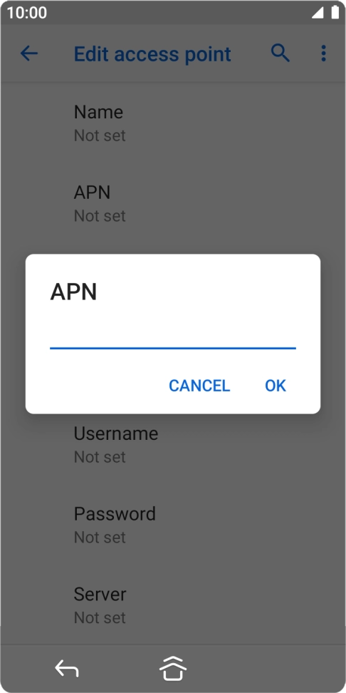 Key in everywhere and press OK.