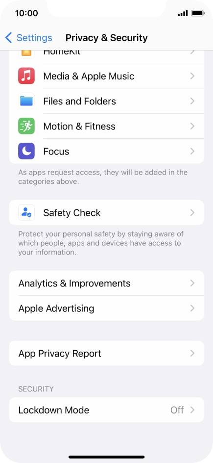 Press App Privacy Report.