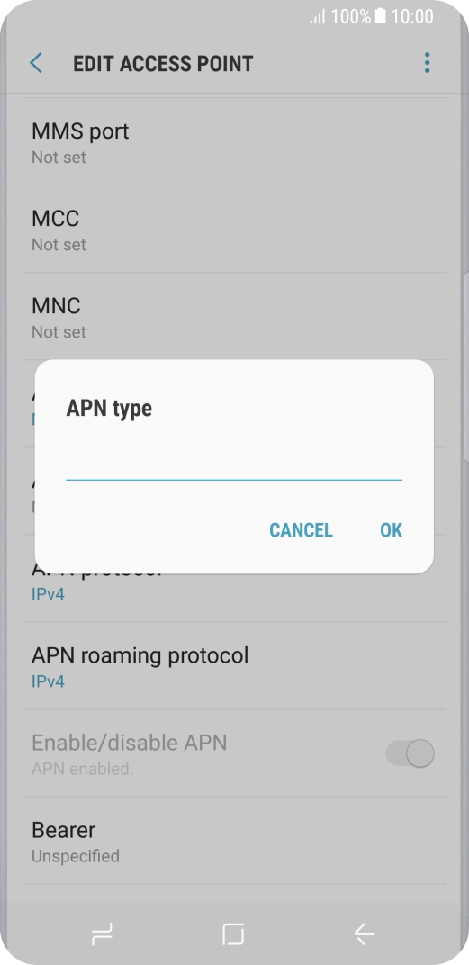Key in mms and press OK.