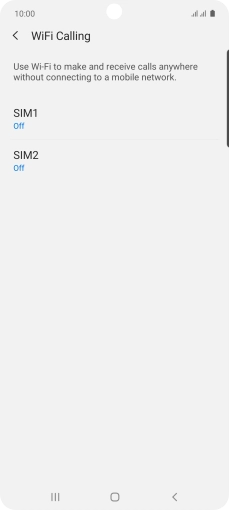 Press the required SIM.