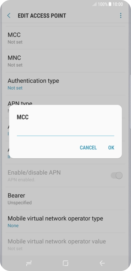 Key in 234 and press OK.