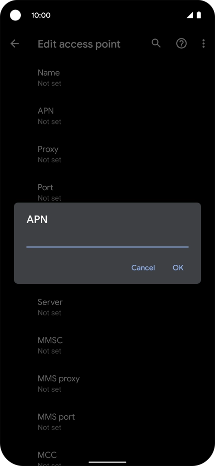 Key in eezone and press OK.