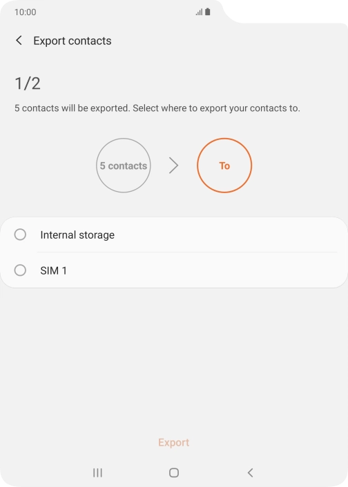 Press the name of the SIM.