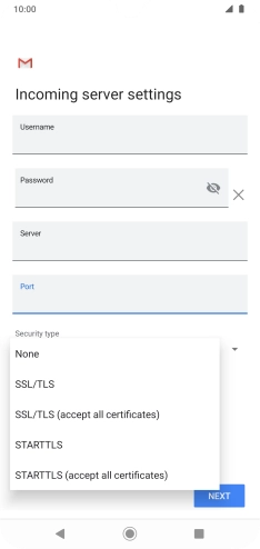 Press None to turn off the function.