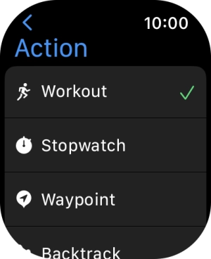 Press the required setting.