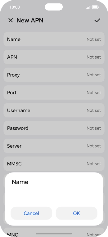 Key in EE MMS and press OK.