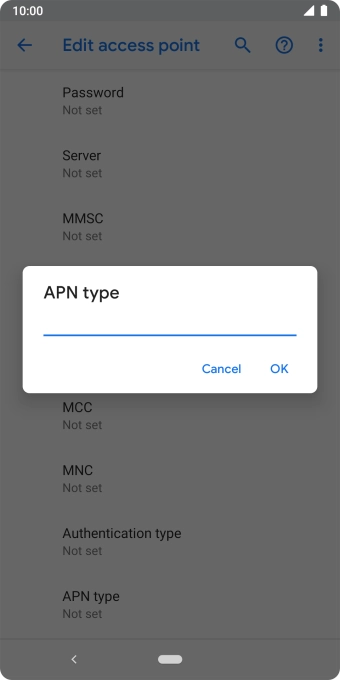 Key in mms and press OK.
