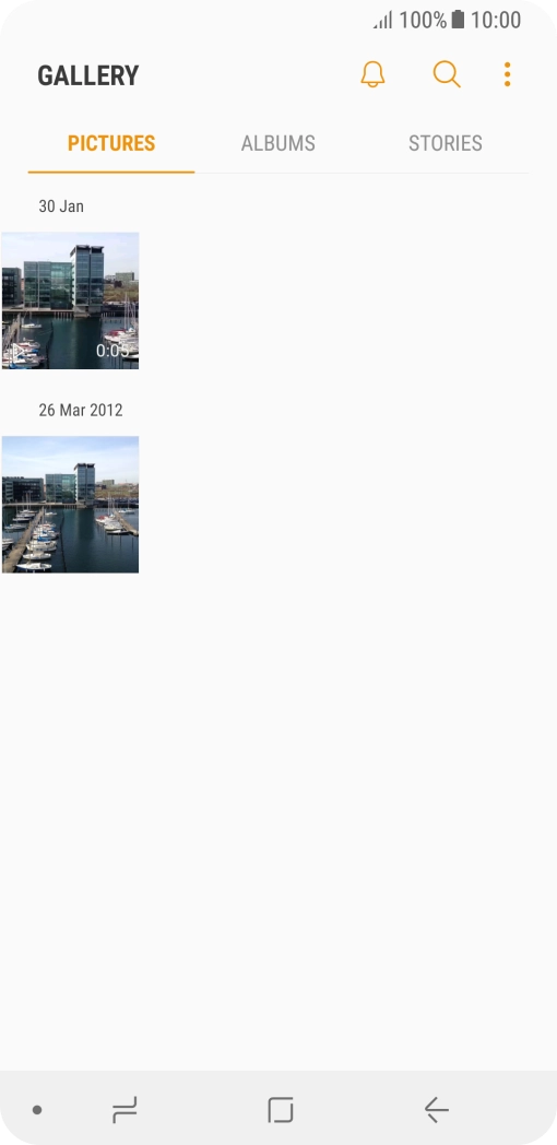 Press ALBUMS and go to the required folder.