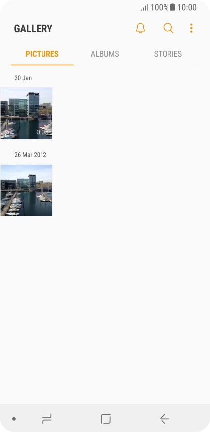 Press ALBUMS and go to the required folder.