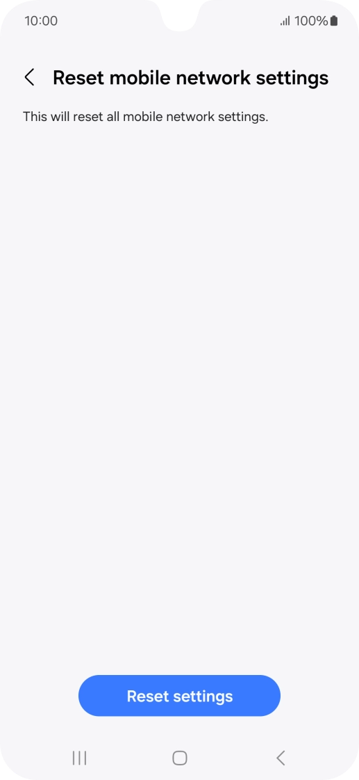 Press Reset settings.
