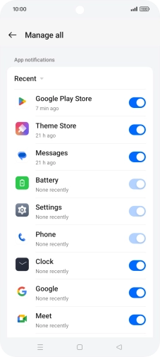 Press the drop down list.