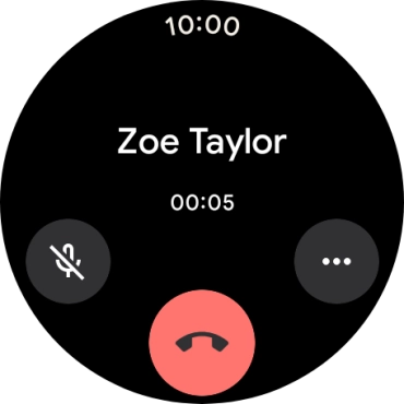 Press the end call icon.