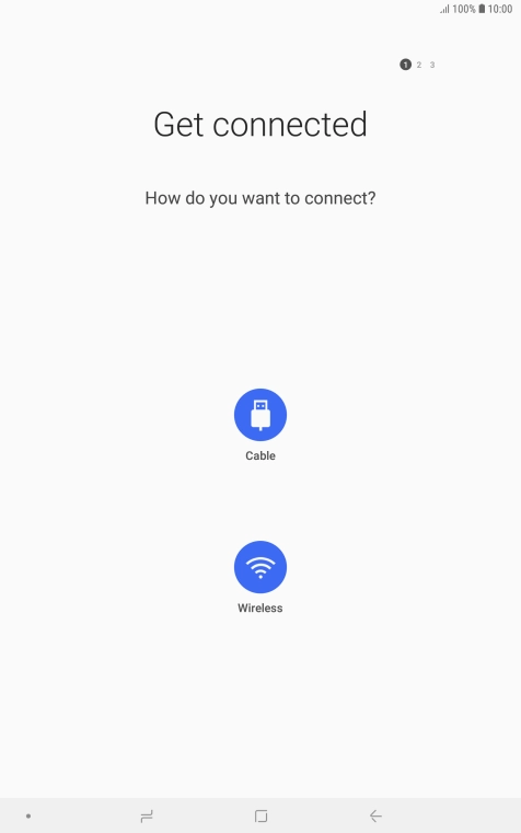 Press the required transfer type and follow the instructions on the screen to transfer the content.