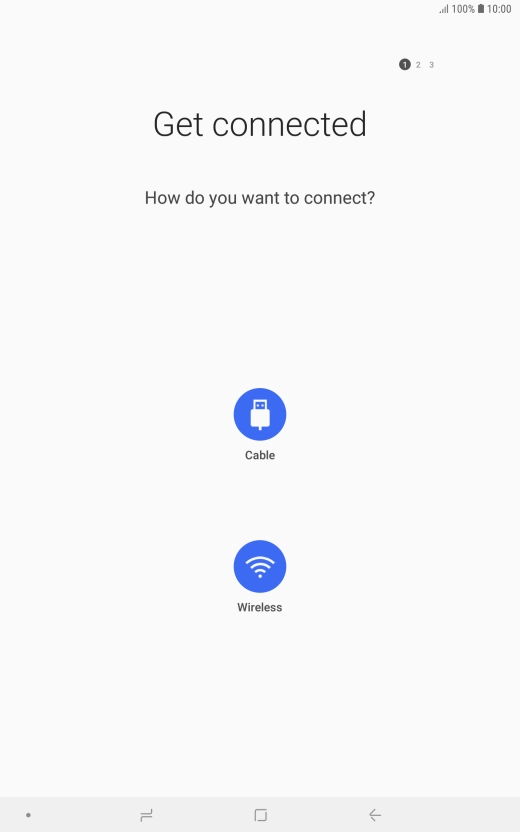 Press the required transfer type and follow the instructions on the screen to transfer the content.