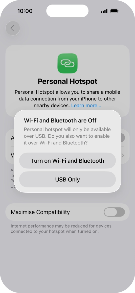 If Wi-Fi is turned off, press Turn on Wi-Fi and Bluetooth.