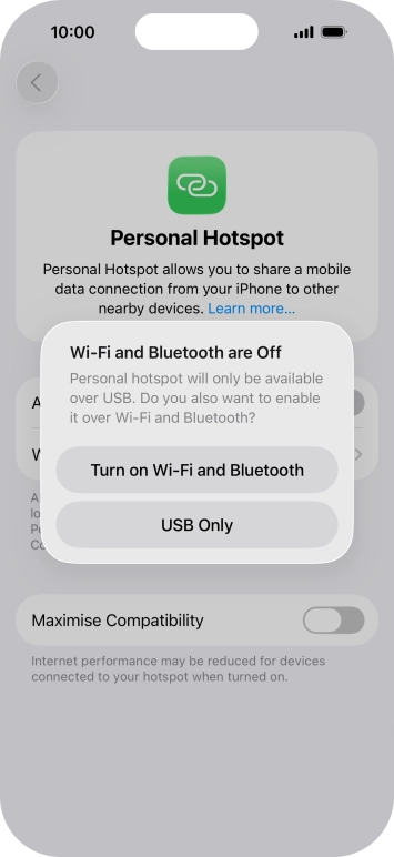 If Wi-Fi is turned off, press Turn on Wi-Fi and Bluetooth.