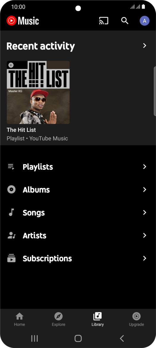 Press the required category and go to the required audio file.