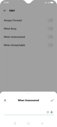 Key in +447953222222 and press the confirm icon.