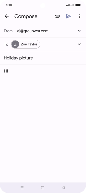 Press the attachment icon.