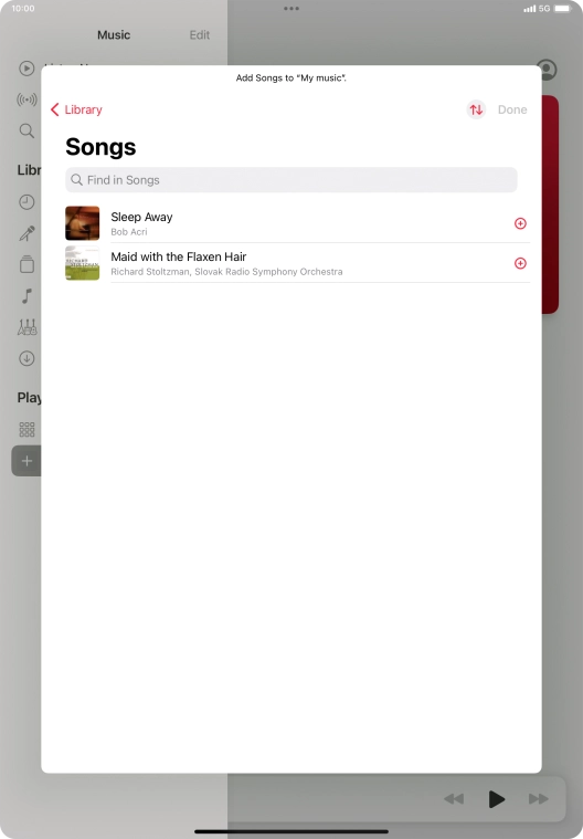 Go to the required category and press the required audio file.