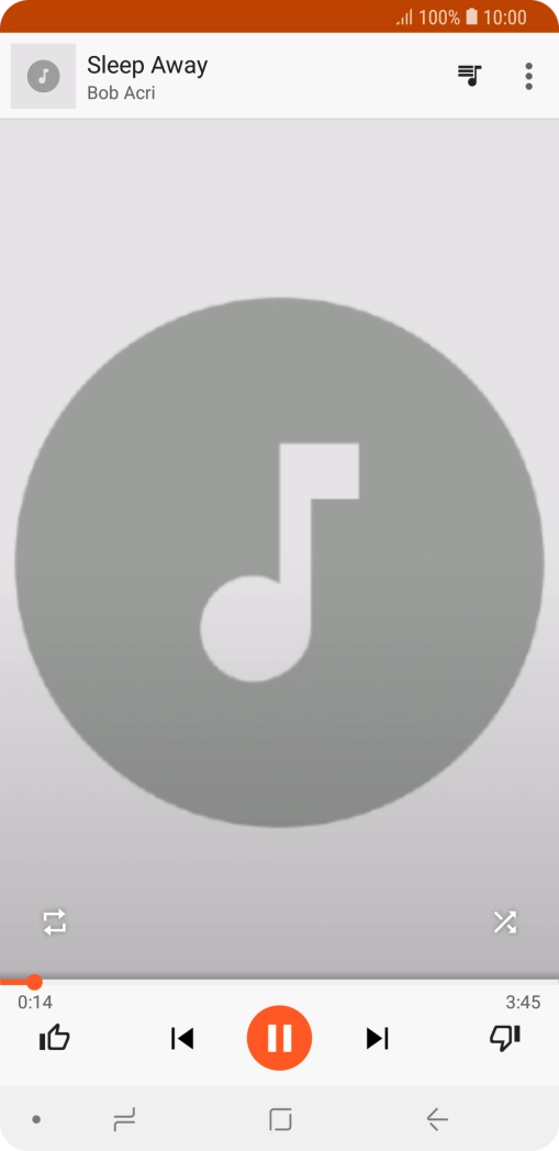 Press arrow right to go to the next audio file.