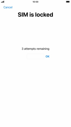 If your SIM is locked, key in your PIN and press OK. The default PIN is 1111.