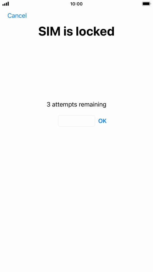 If your SIM is locked, key in your PIN and press OK. The default PIN is 1111.