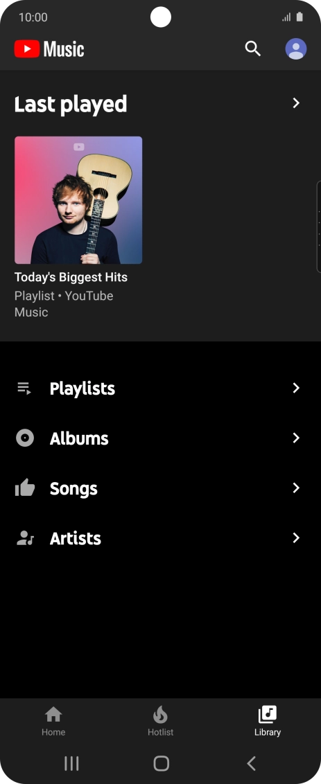 Press the required category and go to the required audio file.