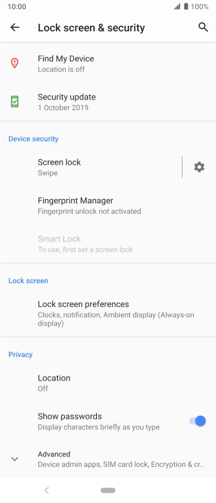 Press Fingerprint Manager.