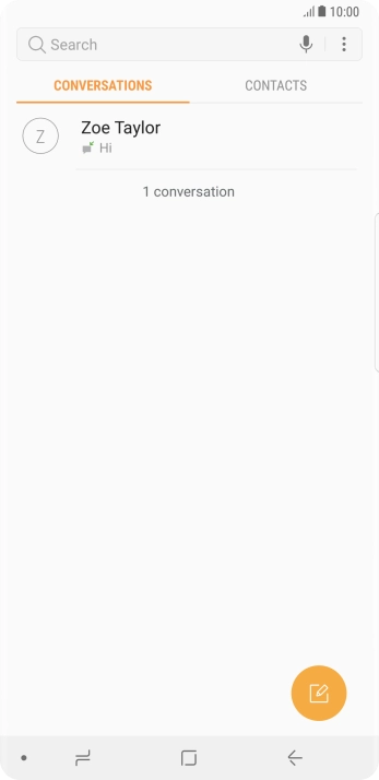 Press the menu icon.