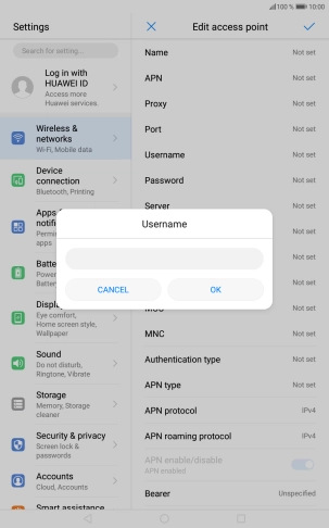 Key in eesecure and press OK.