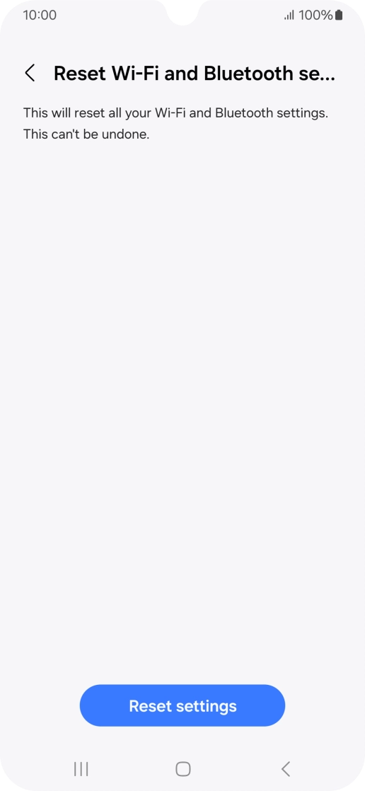 Press Reset settings.
