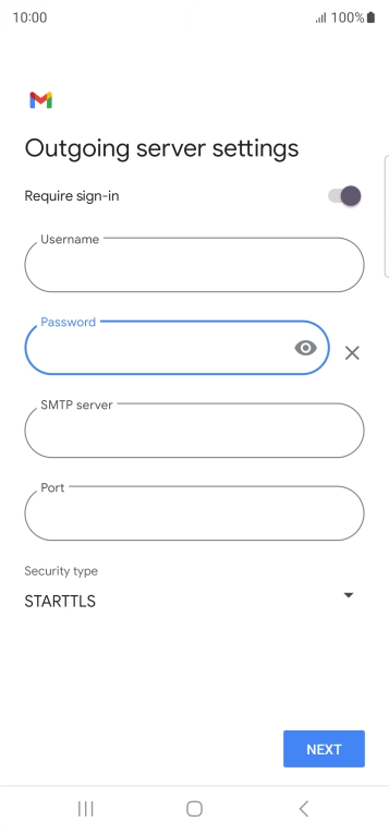 Press the field below 