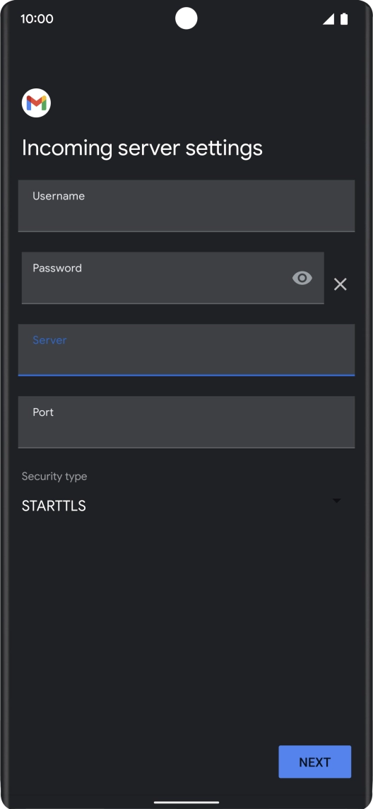Press the field below 