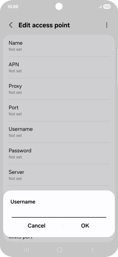 Key in eesecure and press OK.