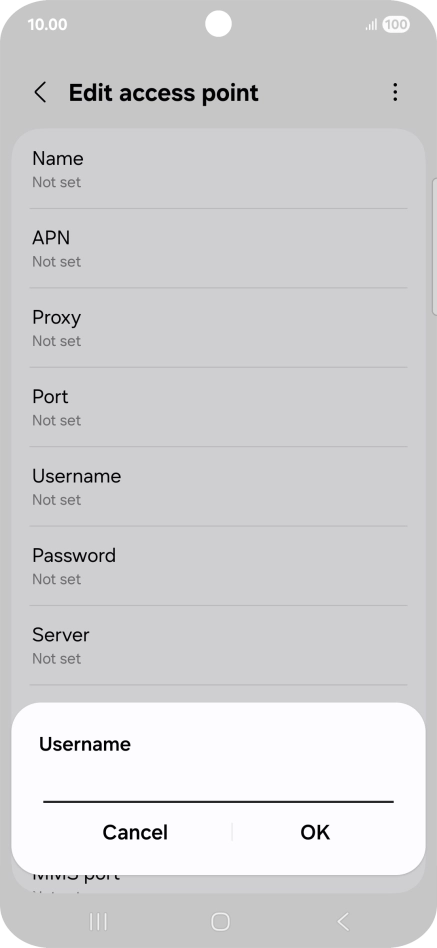 Key in eesecure and press OK.