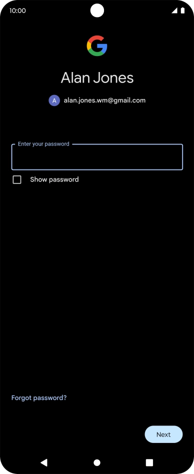 Press the field below 