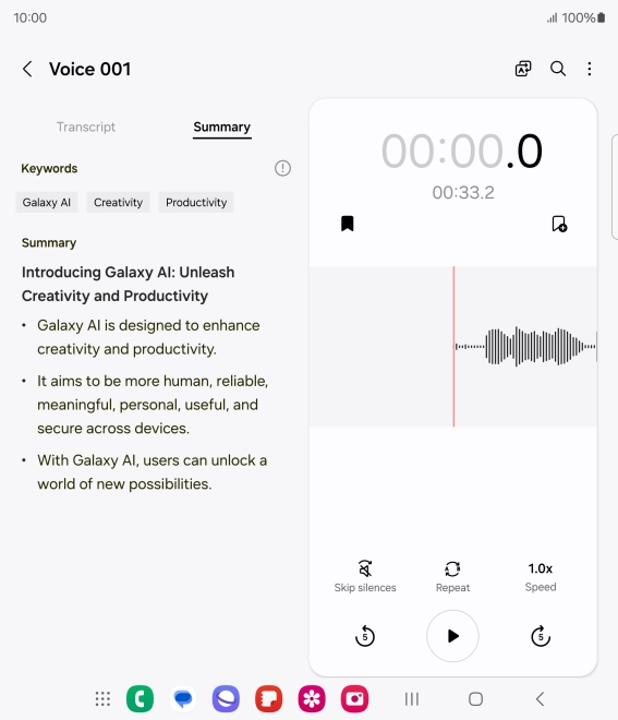Press the Return key to save the changes.
