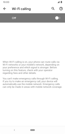 Press the indicator to turn the function on or off.