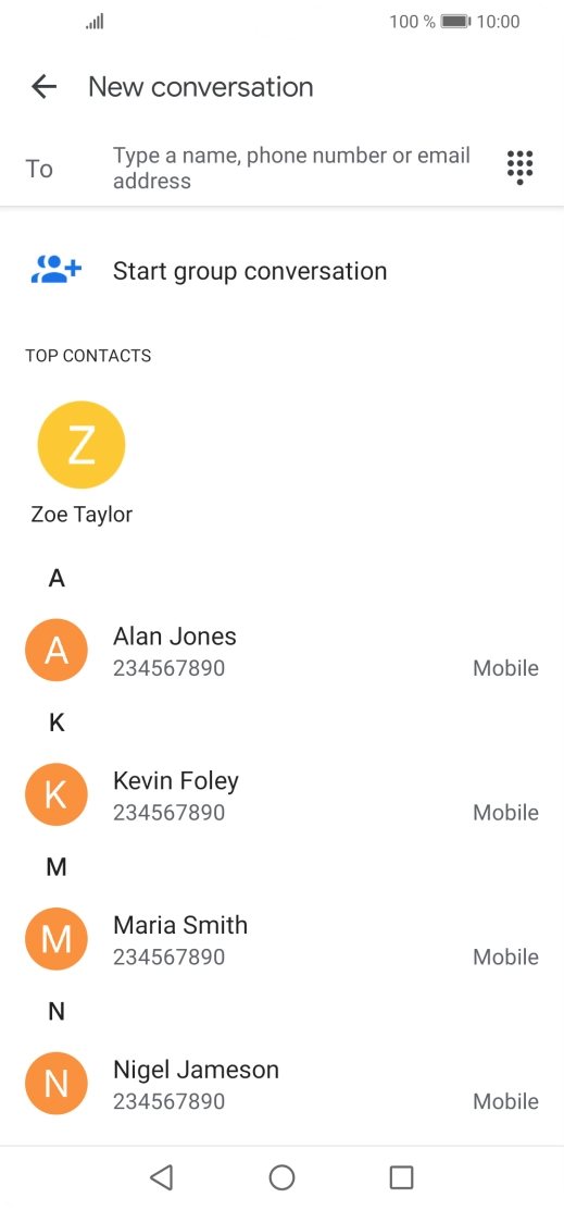 Press the field next to 