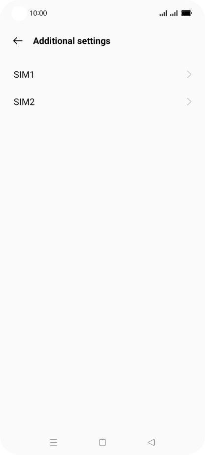 Press the required SIM.