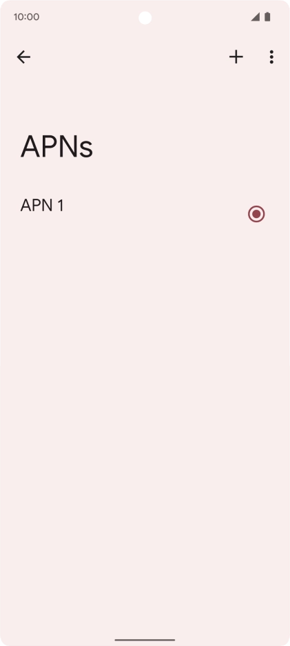 Press the new data connection icon.
