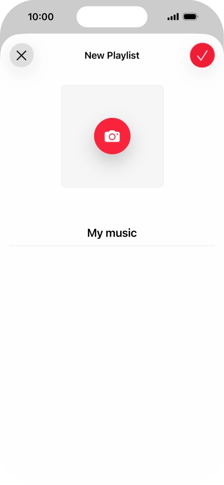 Press the confirm icon.