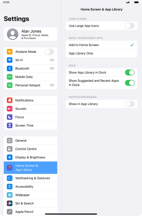 To add new downloaded apps to both the home screen and App Library, press Add to Home Screen.