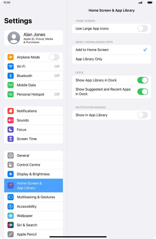 To add new downloaded apps to both the home screen and App Library, press Add to Home Screen.