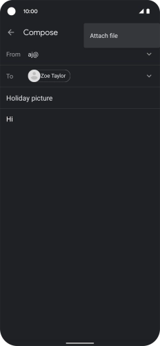 Press Attach file and go to the required folder.